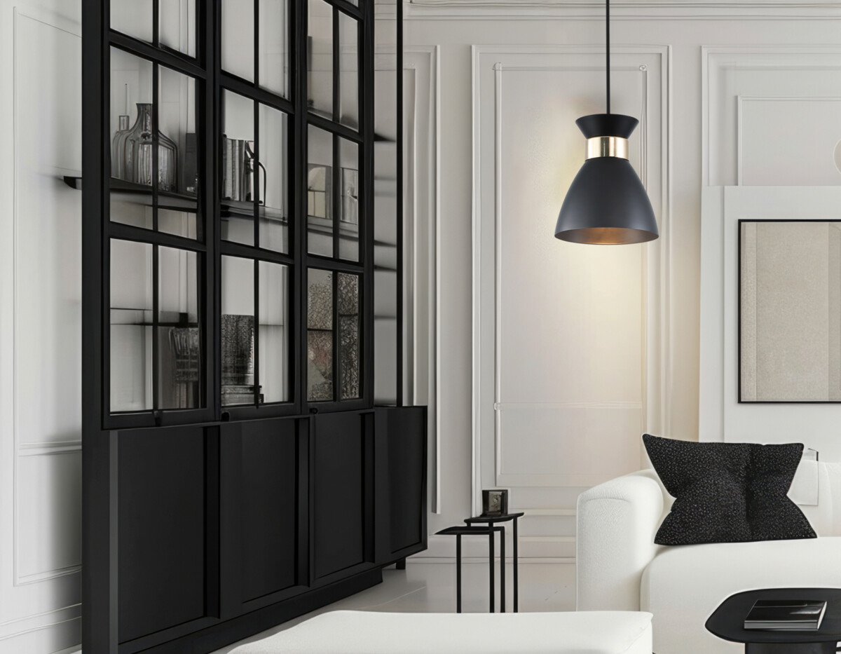 TR8468 BK/FGD черный/золото E27 max 60W D130*1000 — изображение 4