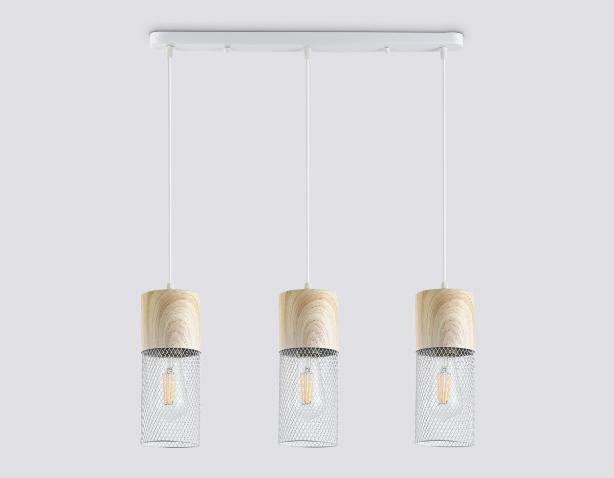 TR8499/3 WH/WD белый/дерево E27/3 max 60W 550*100*1000 — изображение 2