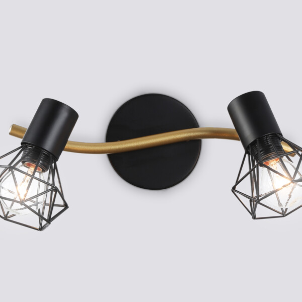 TR8656/2 BK/GD черный/золото E14/2 max 60W 330*100*185