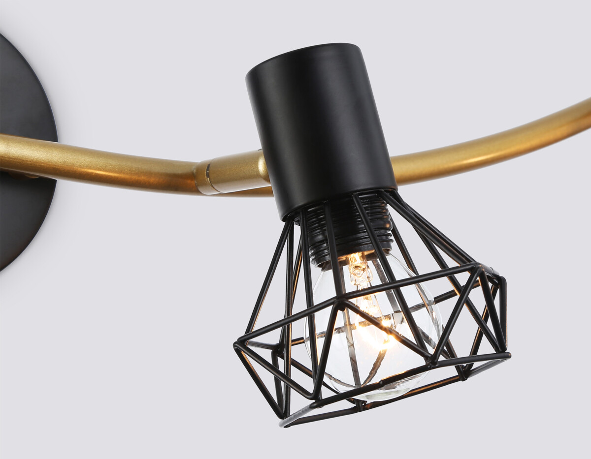 TR8658/4 BK/GD черный/золото E14/4 max 60W 750*100*185 — изображение 4