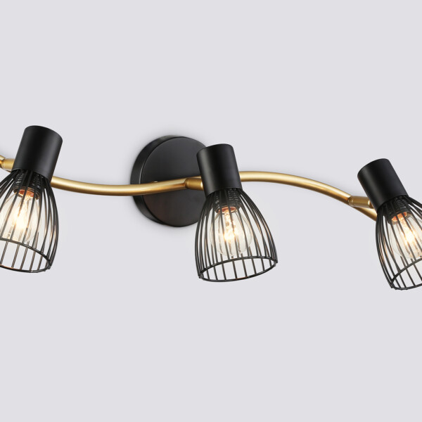 TR8661/3 BK/GD черный/золото E14/3 max 60W 550*100*170