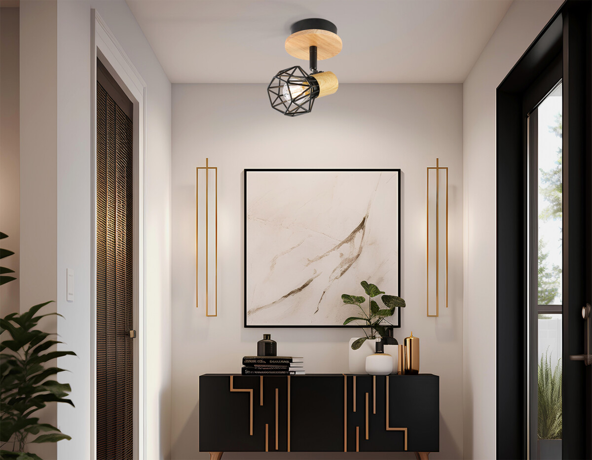 TR8751 BK/WD черный/дерево IP20 E27 D115*175 — изображение 6