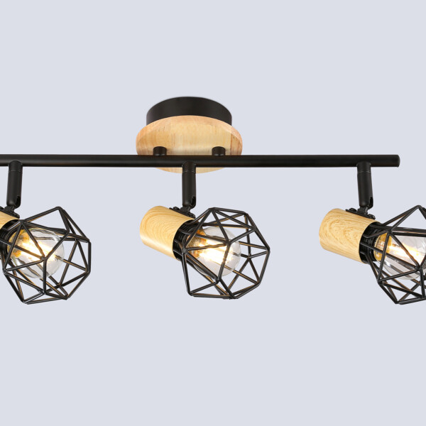 TR8753/3 BK/WD черный/дерево IP20 E27/3 435*115*200