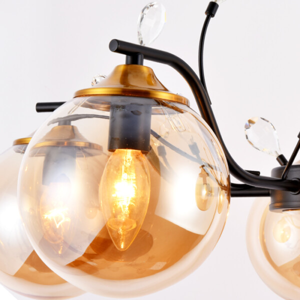 TR9072/5 BK/TI черный/янтарь E14 max 40W D620*420