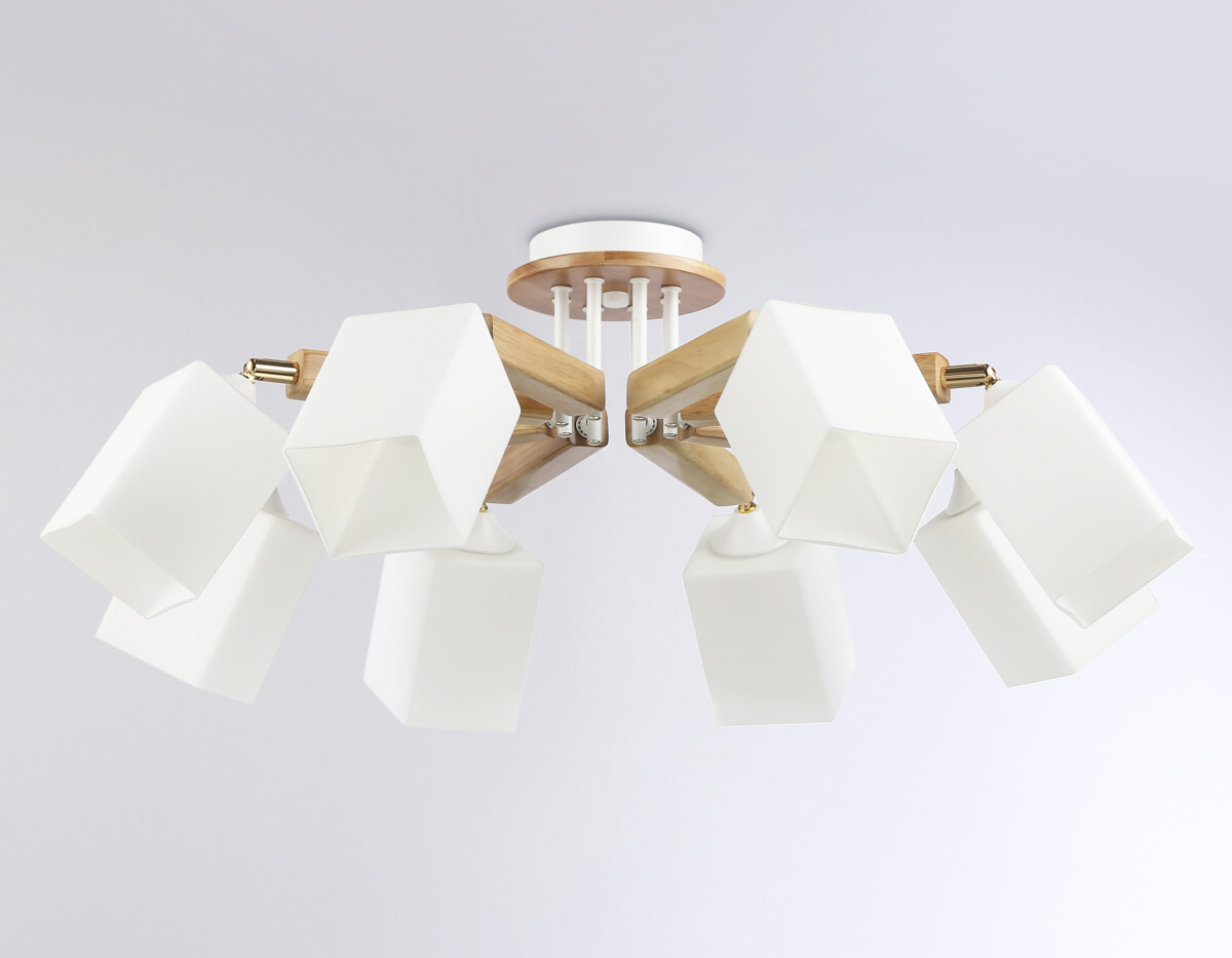 TR9522/8 WH/GD/FR белый/золото/белый матовый E27*8 max 40W D790*260 — изображение 6