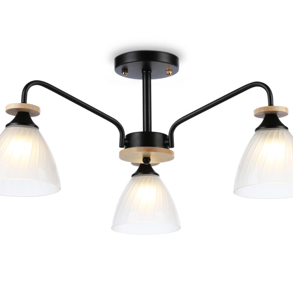 TR9564/3 BK/FR черный/белый матовый E27/3 max 40W D620*250