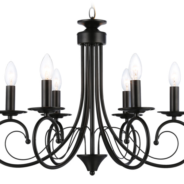 TR9612/6 BK черный E14/6 max 40W D560*650