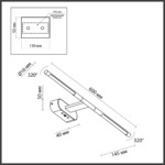 6635/7WL HIGHTECH ODL24 483 металл/античная бронза/акрил Настенный светильник IP20 LED 7W 3000K/3800K/5100K (перекл ч/з тумблер) 220V ALEDO — изображение 2