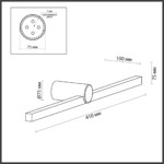 6624/8WL HIGHTECH ODL24 000 белый/металл/акрил Настенный светильник IP54 LED 8W 4000K 220V ABRI — изображение 2