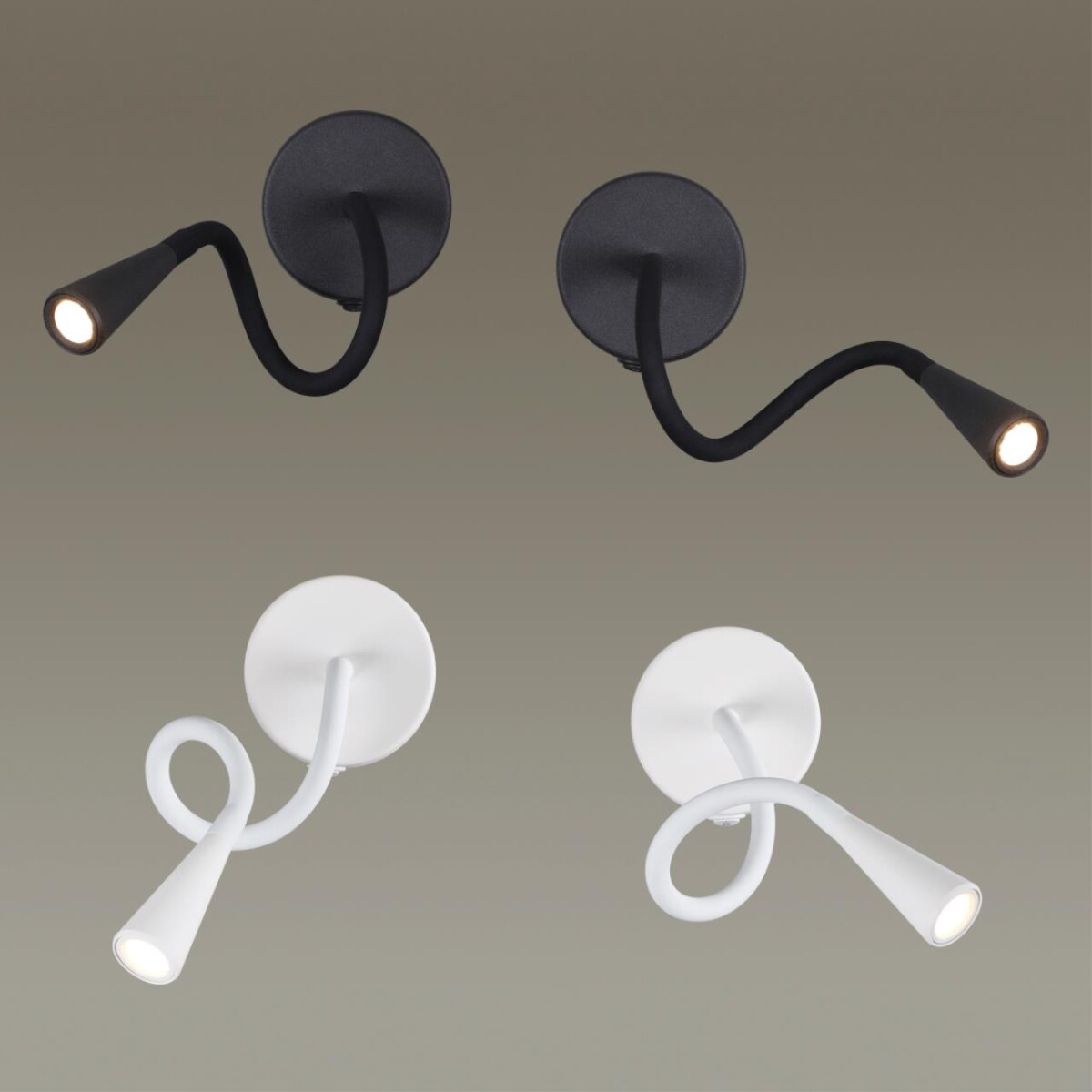 4254/3WL HIGHTECH ODL21 475 черн/металл Настен.светильник выкл на базе IP20 LED 3W 263Лм 3000K ODDS — изображение 2