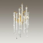 5005/3W HALL ODL23 617 золотой/прозрачный металл/хрусталь Бра G9 3*40W BANCHE — изображение 5