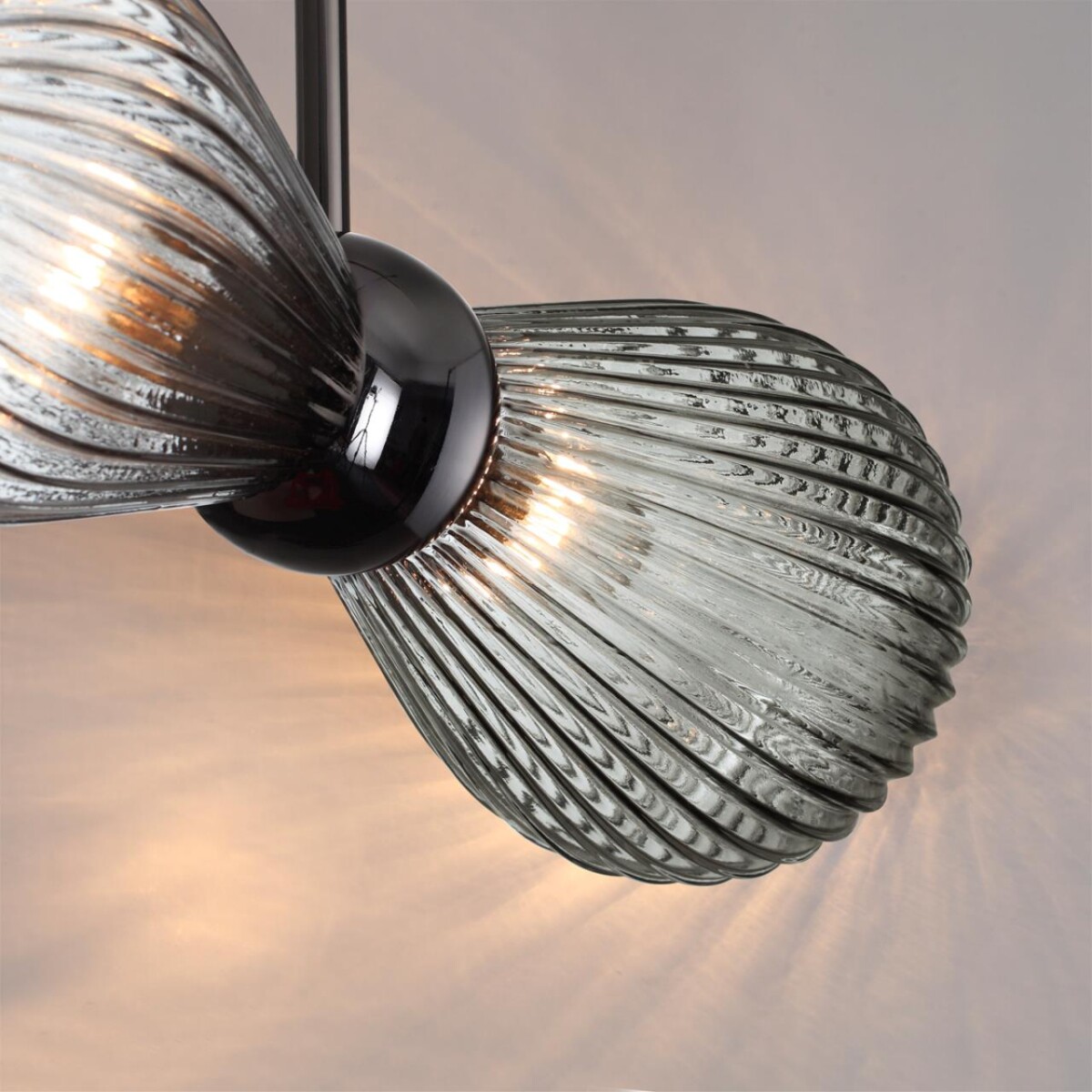 5417/2 MODERN ODL_EX23 000 черный хром/дымчатый/металл/стекло Подвес E14 2*40W ELICA — изображение 5