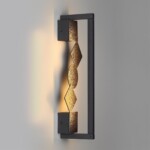 6692/7WL HIGHTECH ODL_EX24 057 Настенный светильник черный/фактура crack ice/металл/акрил поворотный на 360° IP20 LED 8W 184Лм 3000K GEOS — изображение 4