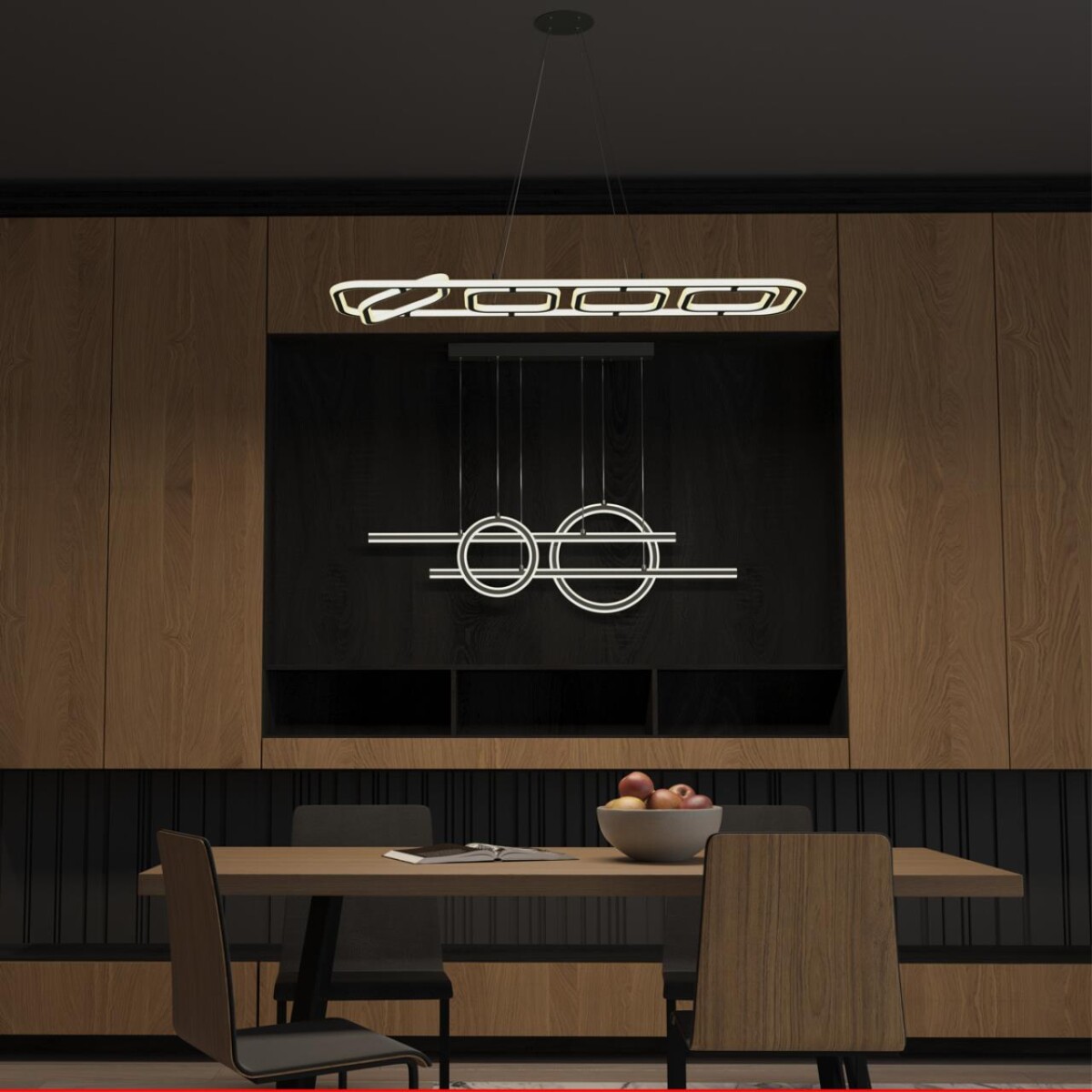 359185 OVER NT23 312 черный Светильник подвесной диммируемый, в комплекте пульт ДУ IP20 LED 4000К 175W 220V ONDO — изображение 2