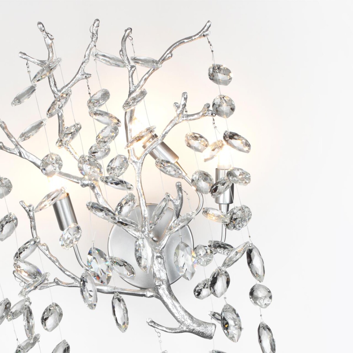 4970/3W HALL ODL24 615 матов.серебристый/алюмин./хрусталь Бра G9 3*40W DELICA — изображение 3