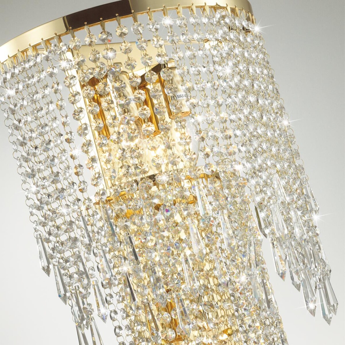 5028/3W MODERN ODL23 621 золотой/прозрачный металл/хрусталь Бра E14 3*40W CHOKKA — изображение 4