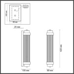 4822/2W WALLI ODL21 467 золотой/прозрачный Настенный светильник E14 2*40W LORDI