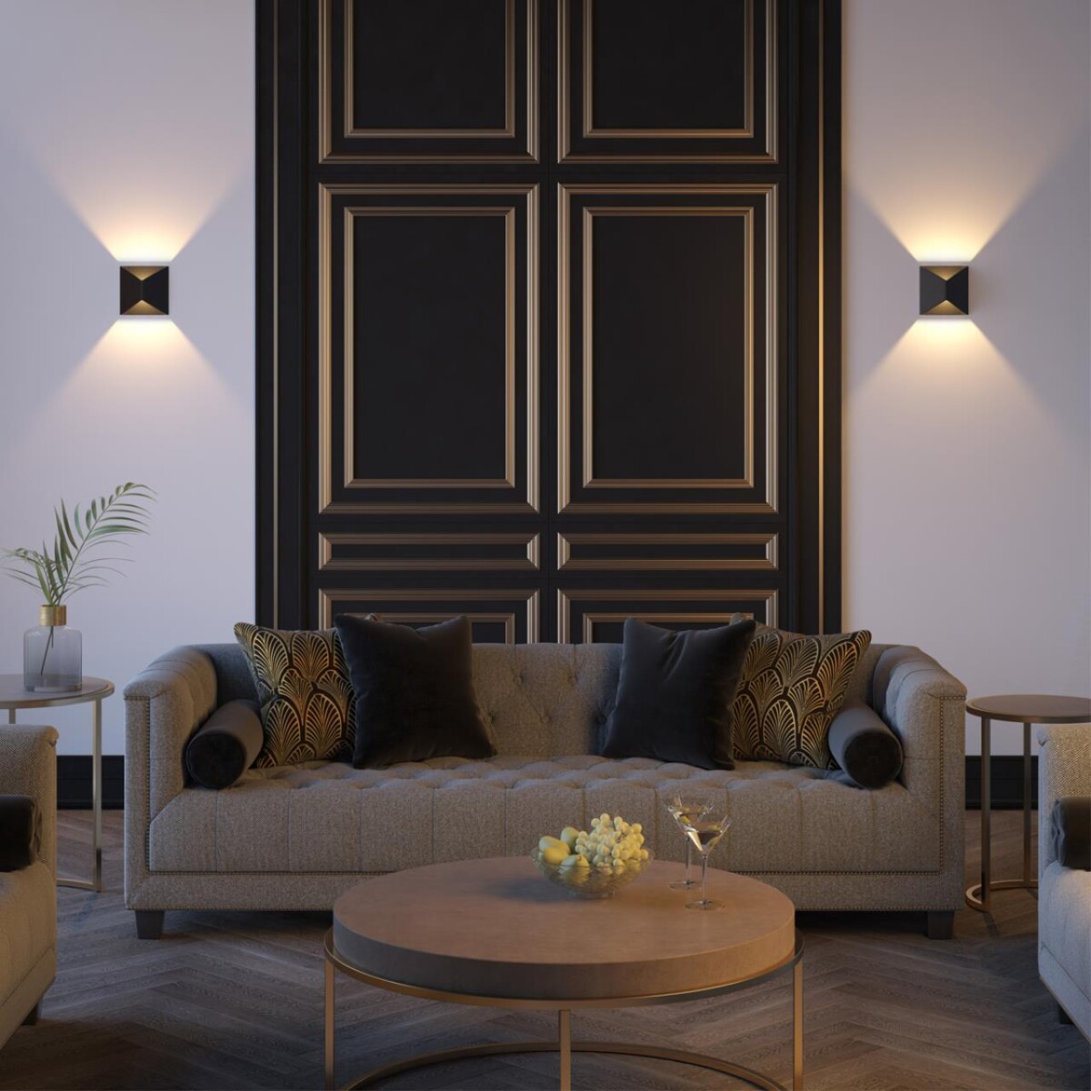 3907/10WL HIGHTECH ODL20 501 черный/металл Настенный светильник LED 3500K 120° 10W 220V IP65 TIBRO — изображение 1