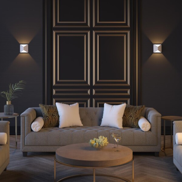 3909/10WL HIGHTECH ODL20 501 белый/металл Настенный светильник LED 3500K 120° 10W 220V IP65 TIBRO