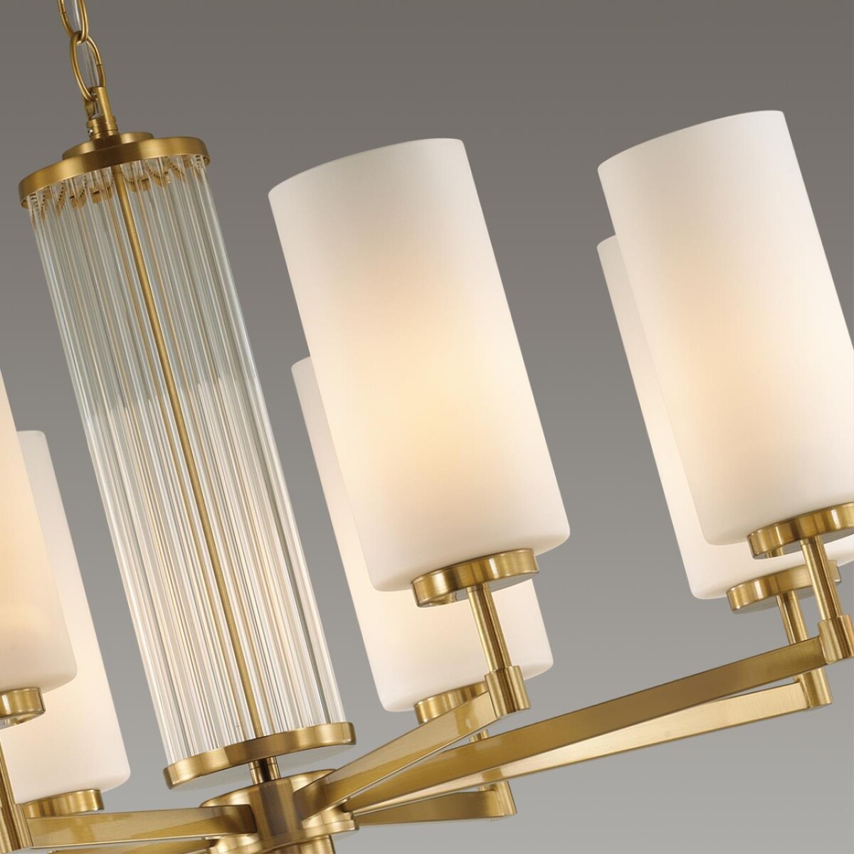 4990/8 HALL ODL23 637 матов. золотой/белый/стекло Люстра E27 8*40W KASALI — изображение 5