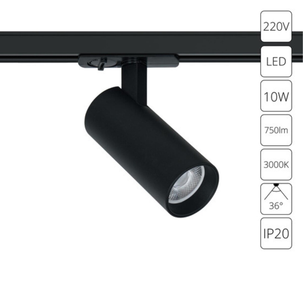A1935PL-1BK СВЕТИЛЬНИК ПОТОЛОЧНЫЙ BENE 220В 10Вт 750Лм 3000К 90+ 36° — изображение 1