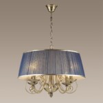 3921/4 CLASSIC ODL18 648 бронза/ткань/стекло Люстра IP20 E14 4*40W 220V NIAGARA — изображение 3