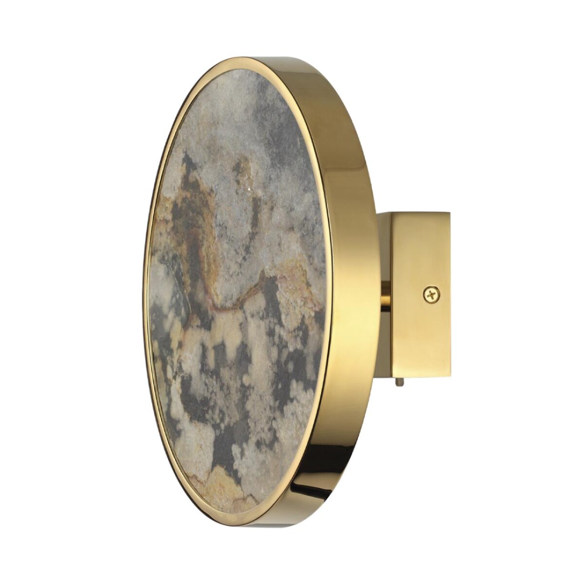 5079/15WL L-VISION ODL24 209 зол./серо-бежевый/металл/натур.камень/акрил Настенн.светильн. с переключ.цветов.темпер. LED 15W 3000К/4000K/6000K BERGI — изображение 6