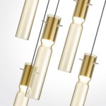 5058/25LA PENDANT ODL24 385 золотой/янтарный/металл/стекло Люстра каскадная LED 5*5W 3000K SCROW — изображение 3