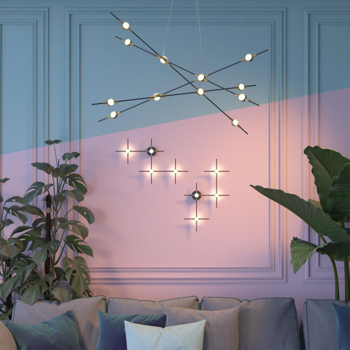 c4427be5b28f951876cc1721b1dd553e 3906/14WL L-VISION ODL20 307 золот/черн/металл Настенный светильник LED 4000K 14W 220V COSTELLA — изображение 1