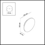 3634/9WL HIGHTECH ODL18 326 черный Бра IP54 LED 4000K 120° 9W 870Лм 220V ECLISSI — изображение 2