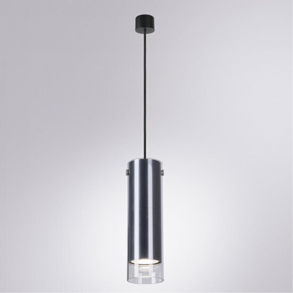 A5367SP-1SS Светильник подвесной LAZIO Ø60x200мм матовое серебро IP20 — изображение 1