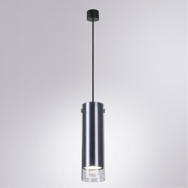 A5367SP-1SS Светильник подвесной LAZIO Ø60x200мм матовое серебро IP20