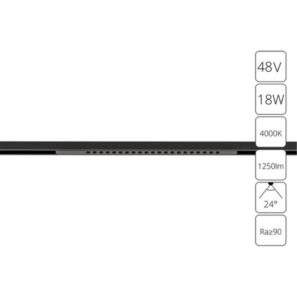 A7267PL-1BK СВЕТИЛЬНИК ПОТОЛОЧНЫЙ OPTIMA 48В 18Вт 1250Лм 4000К 90+ 24°