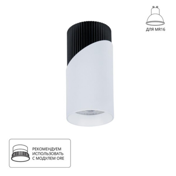 A5462PL-1WH Светильник потолочный накладной POLAR для MR16 Ø55x110мм белый IP20