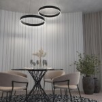 358959 OVER NT22 298 черный Светильник подвесной диммируемый, в комплекте пульт ДУ (2.4G) IP20 LED 3000К~6000К 50W 220V ITER — изображение 2