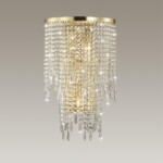 5028/3W MODERN ODL23 621 золотой/прозрачный металл/хрусталь Бра E14 3*40W CHOKKA — изображение 3