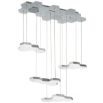 750262 Люстра подвесная FAVO LED-80W 3840LM Silver 3000K