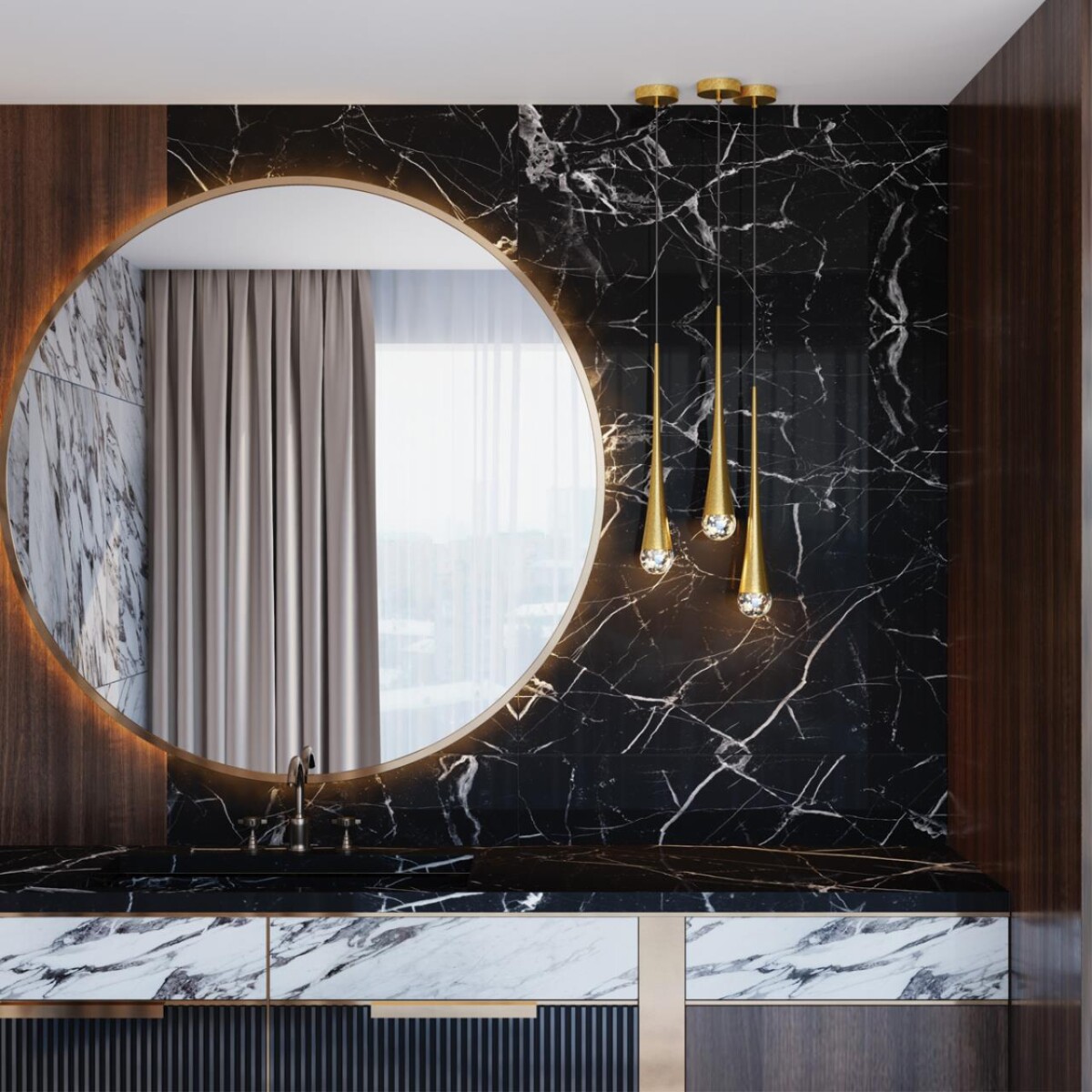 4278/1W L-VISION ODL21 241 прозрачн/золот фольг-ние Настенный светильник IP20 GU10 LED max 6W GOTA — изображение 2