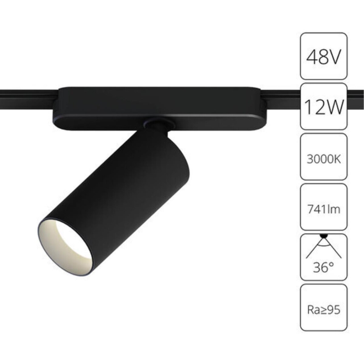 A1158PL-1BK СВЕТИЛЬНИК ПОТОЛОЧНЫЙ RAPID 48В 12Вт 741kv 3000К 95+ 36° — изображение 1