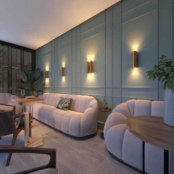 3833/2WB HIGHTECH ODL20 445 золотистый/металл Настенный светильник E27, LED max 7W 220V DARIO