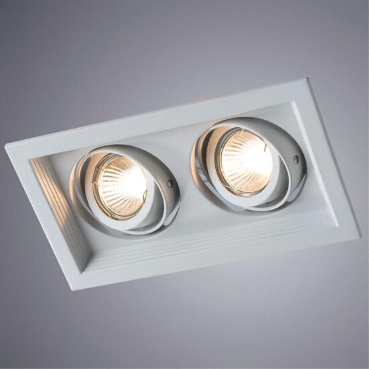 A6661PL-2WH Светильник потолочный встраиваемый CANIS для MR16 230x130x45мм белый IP20 монтаж 102x196мм — изображение 2