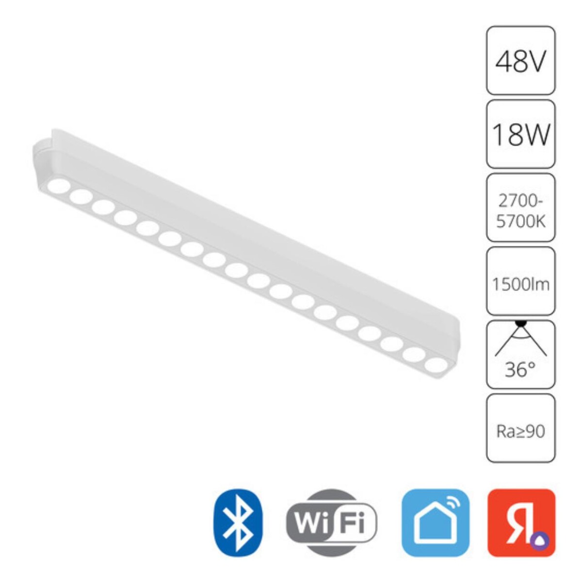 e09b07923cd066e8dd8de82f44c629f2 A2969PL-1WH СВЕТИЛЬНИК ПОТОЛОЧНЫЙ RAPID 48В 18Вт макс 1500лм 2700-5700К 90+ 36° smart — изображение 1