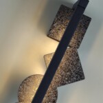 6692/7WL HIGHTECH ODL_EX24 057 Настенный светильник черный/фактура crack ice/металл/акрил поворотный на 360° IP20 LED 8W 184Лм 3000K GEOS — изображение 6