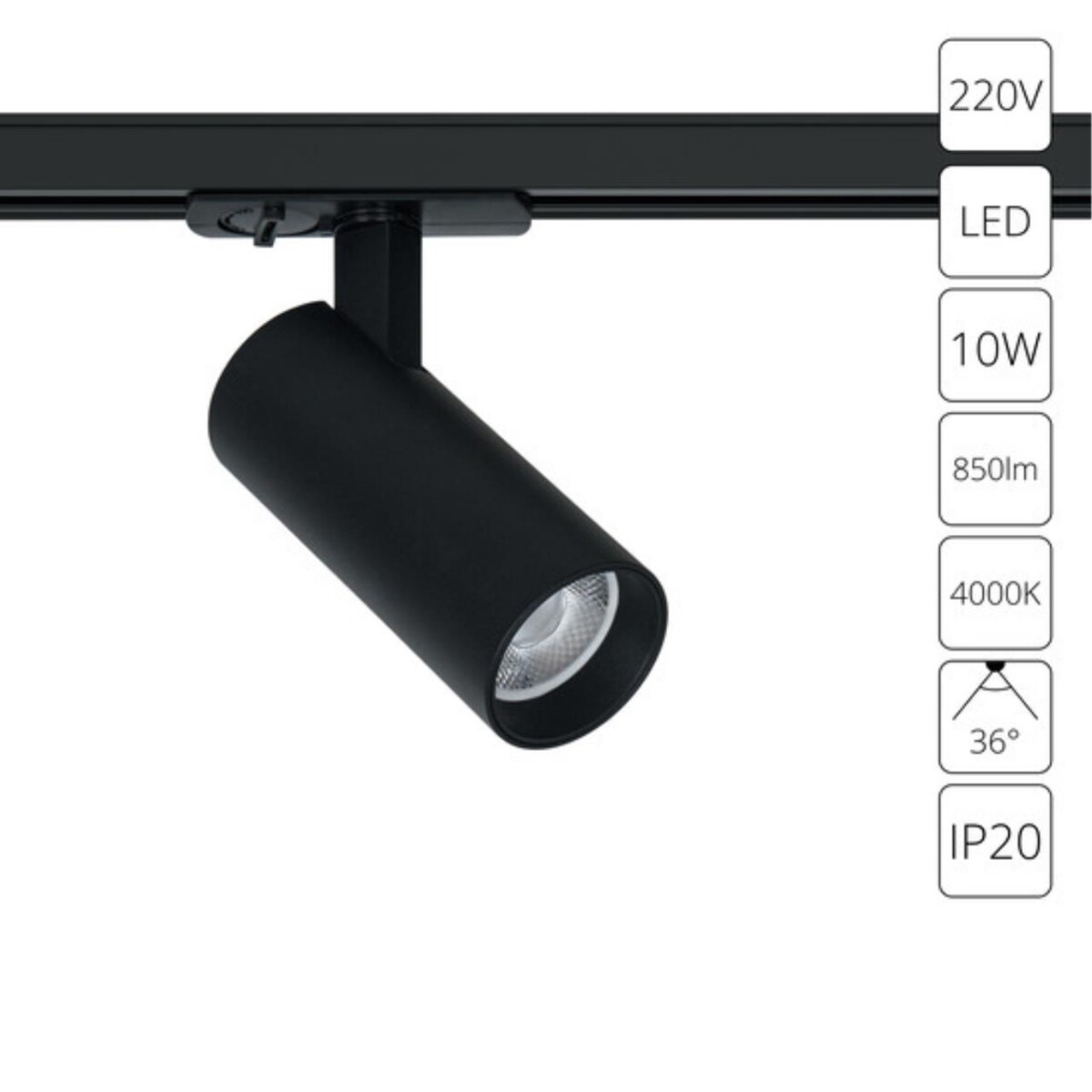 A1945PL-1BK СВЕТИЛЬНИК ПОТОЛОЧНЫЙ BENE 220В 10Вт 850Лм 4000К 90+ 36° — изображение 1