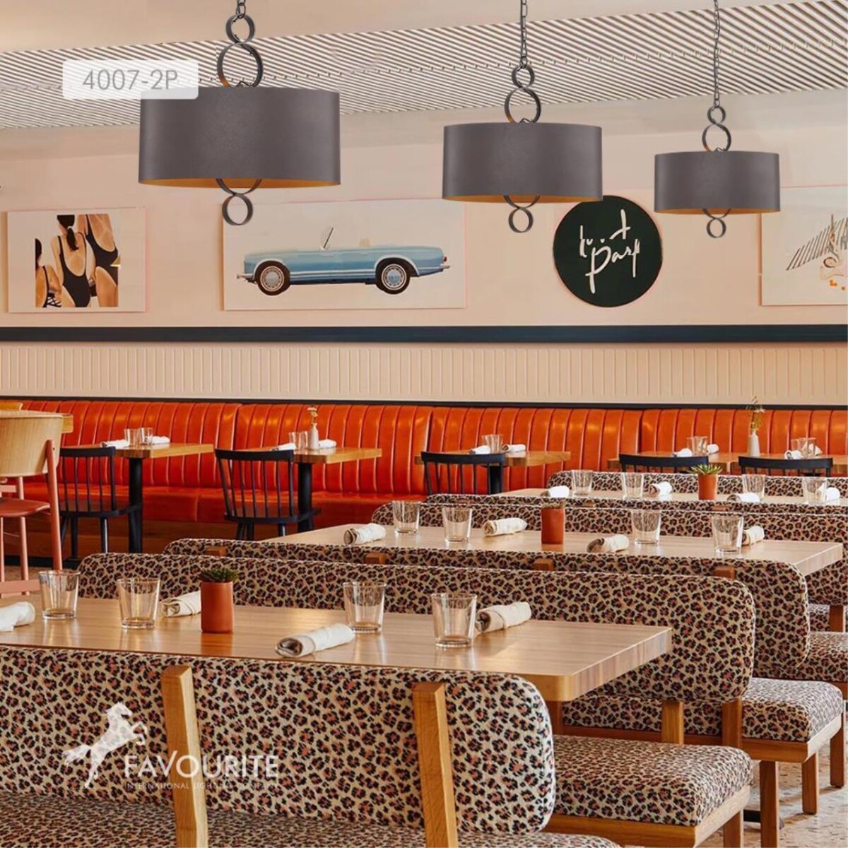 4007-2P, подвесная люстра, L400xW160xH545/1545, 2xE14x40W, excluded — изображение 8