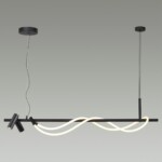 4391/30L HIGHTECH ODL24 301 черный/металл/канат Подвесной св-к с раздельн. вкл IP20 LED 30W 1200Лм 4000K CORDA — изображение 4