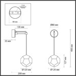 4305/7WL HIGHTECH ODL22 000 золото Настенный светильник LED 7W 420Лм IP20 BINGO — изображение 2