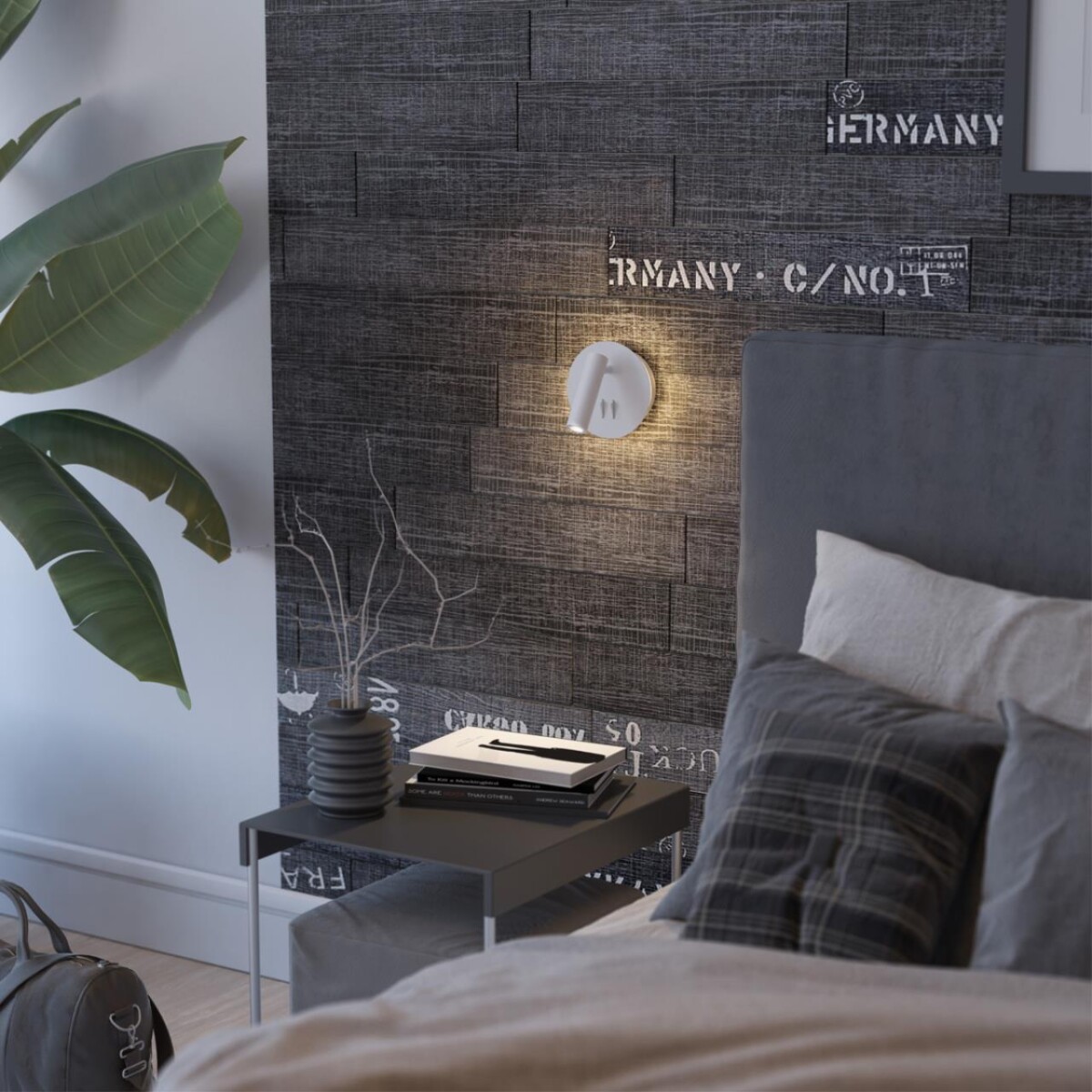 3912/9WL HIGHTECH ODL20 471 бел/металл Наст-й свет-к с лампой д/чтения с выкл LED 9W 3000K 220V BEAM — изображение 1