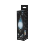 104801207 Лампа Gauss LED Filament Свеча на ветру E14 7W 580lm 4100К 1/10/50 — изображение 3