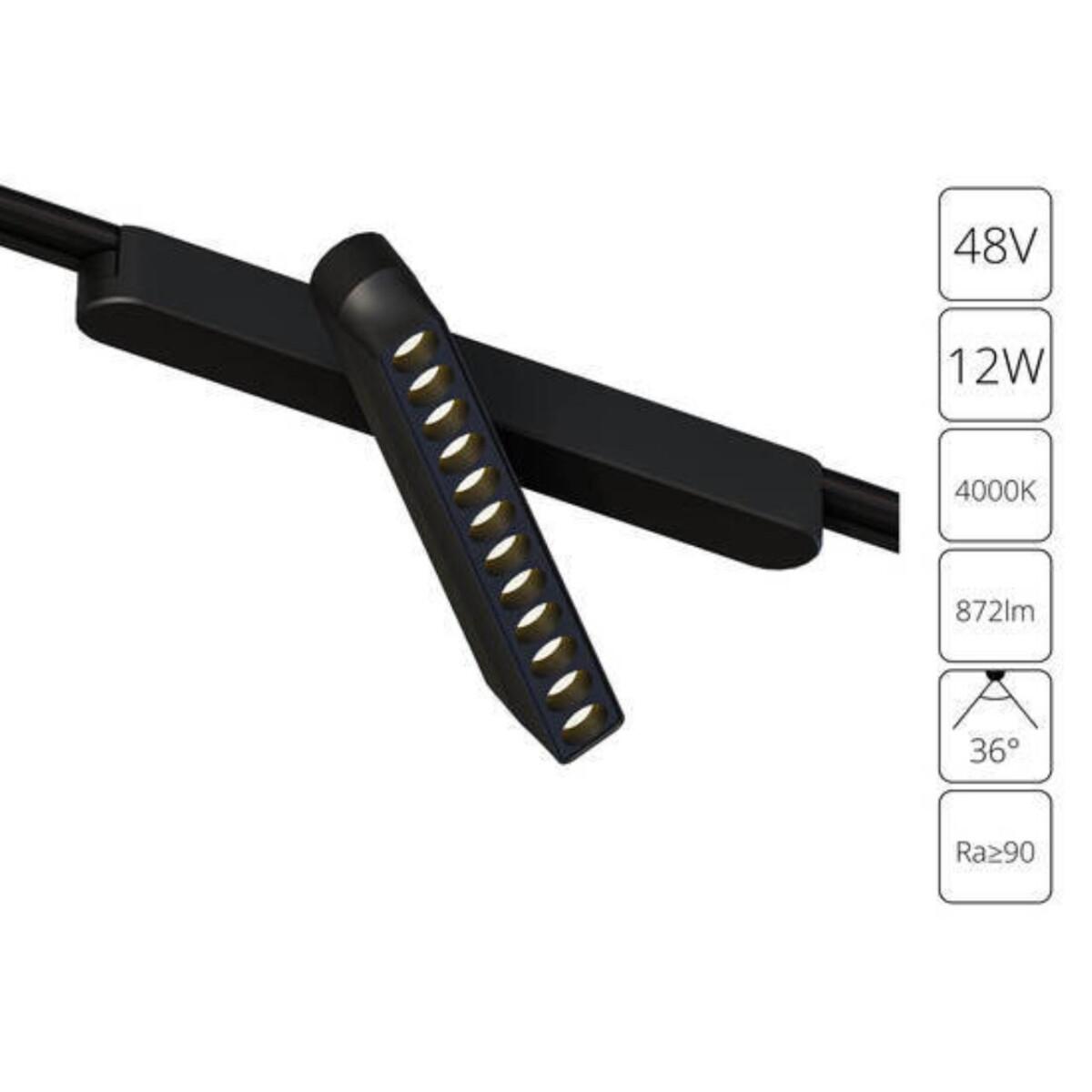 f0c67b6837a503c74db47b1a1ff0d484 A6161PL-1BK СВЕТИЛЬНИК ПОТОЛОЧНЫЙ RAPID 48В 12Вт 872лм 4000К 90+ 36° — изображение 1